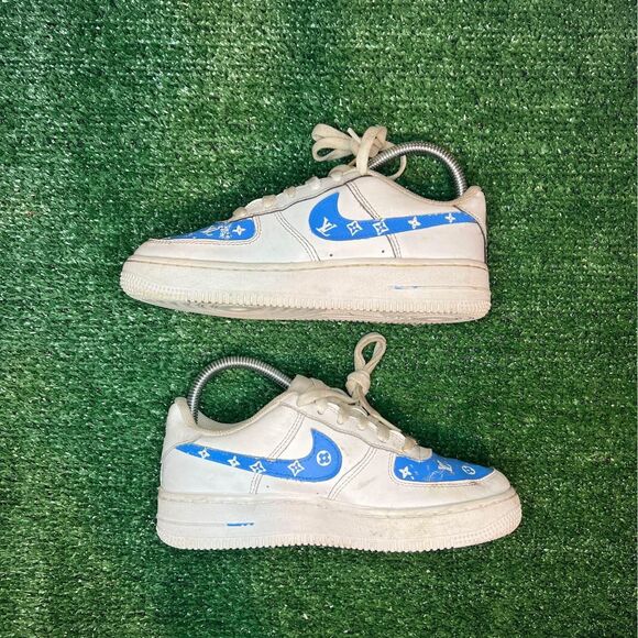 Nike Air Force 1 LV Custom GS Size 4.5Y DH2920-111 - Picture 2 of 6